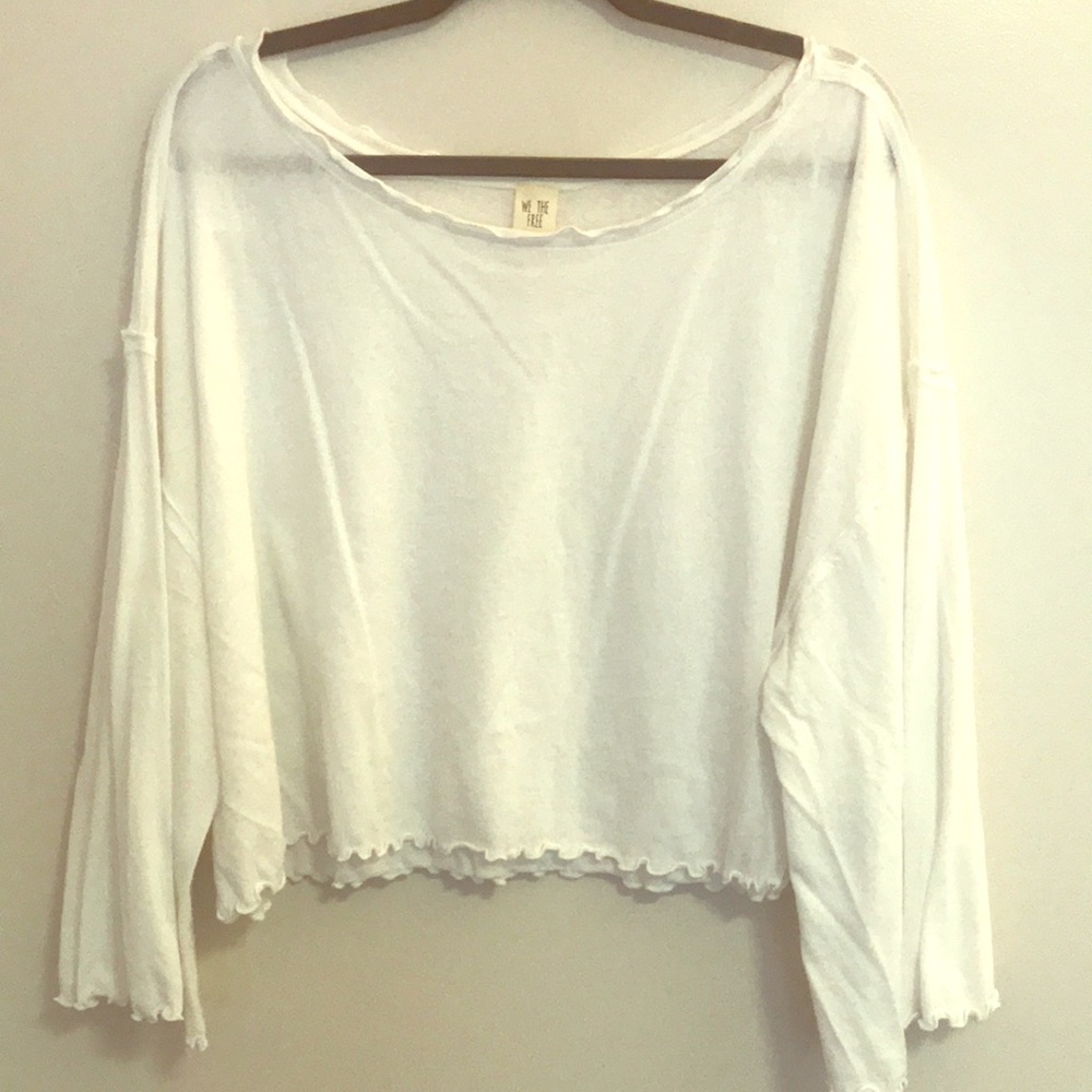 Free people flowy white shirt